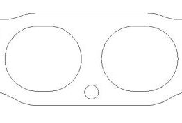 Cometic Exhaust Header Gasket .030 in. Fits Honda F20C1/F20C2/F22C1