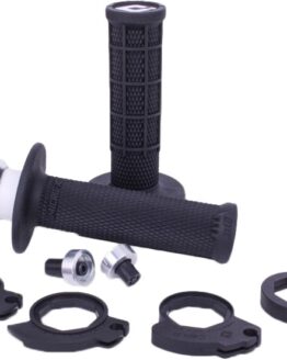 ODI Micro-X Half-Waffle V2 Lock-On Grips Black/Silver