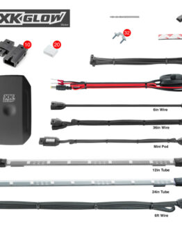 Tube + 18xPods Million Color App Controlled UTV Kit 2x24In Tube + 14x12In