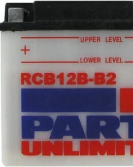 Parts Unlimited Heavy-Duty Battery 12V 12Ah Replaces YB12B-B2