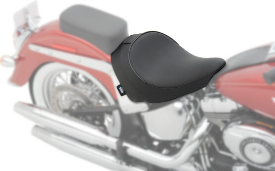 Smooth SR Leather Solo Seat Black Low 1-1/2"