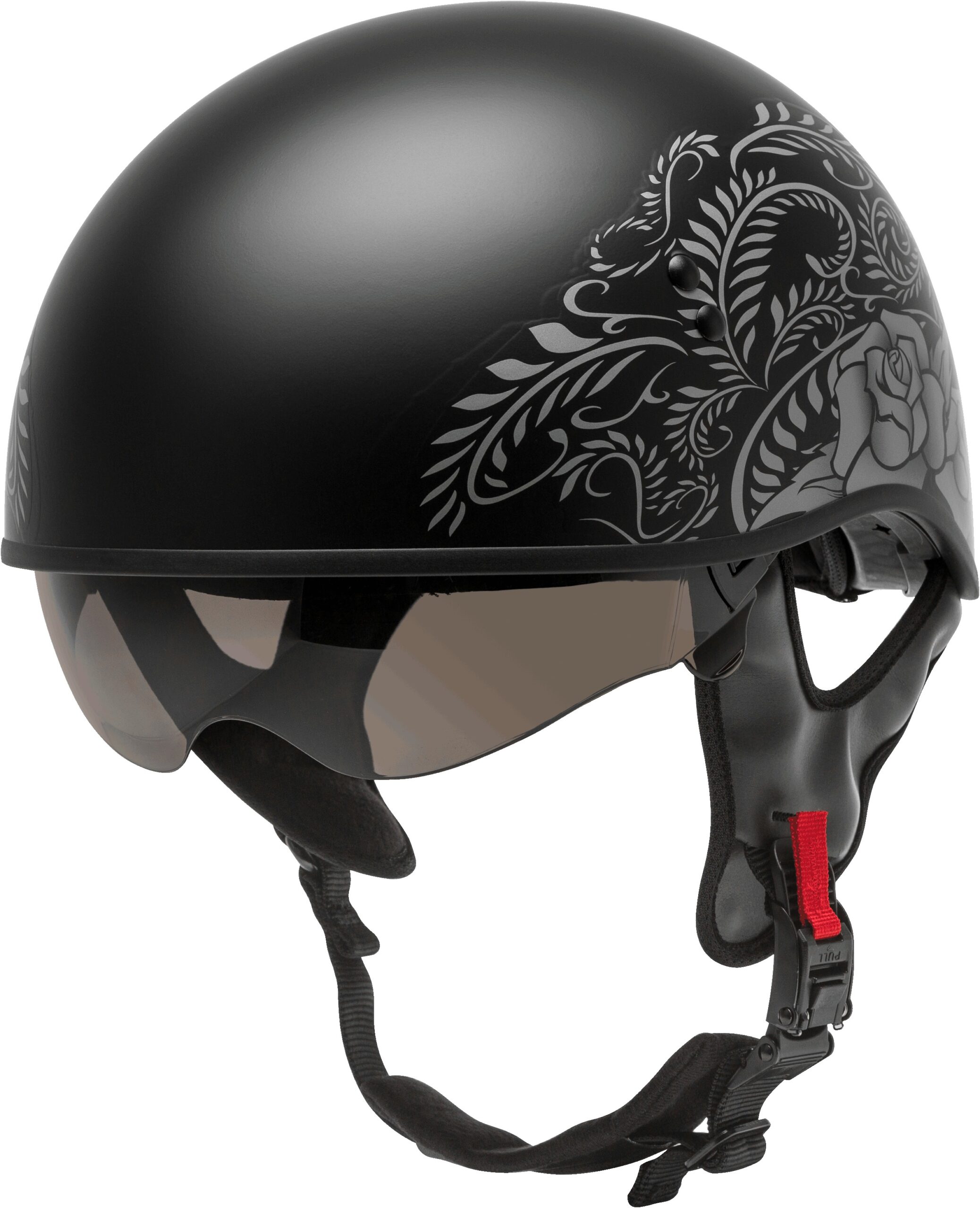 GMAX HH-65 Half Helmet Rose Matte Black/Silver XL - Image 5