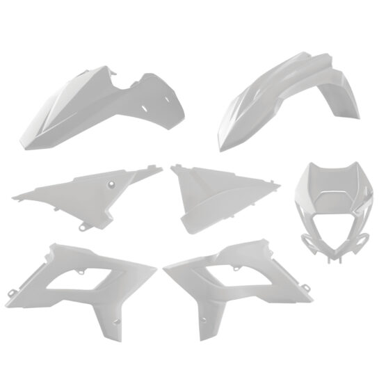 White 2021+ Restyle Bodywork Plastics Kit w/ Headlight Mask