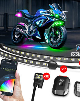 XKGLOW XKmax RGBW 16pc Addressable Motorcycle Underglow Light Kit