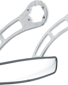 Beard 14" Rear View Mirror Kit Chrome Wide Angle Clamp-On Silver Fits Wildcat