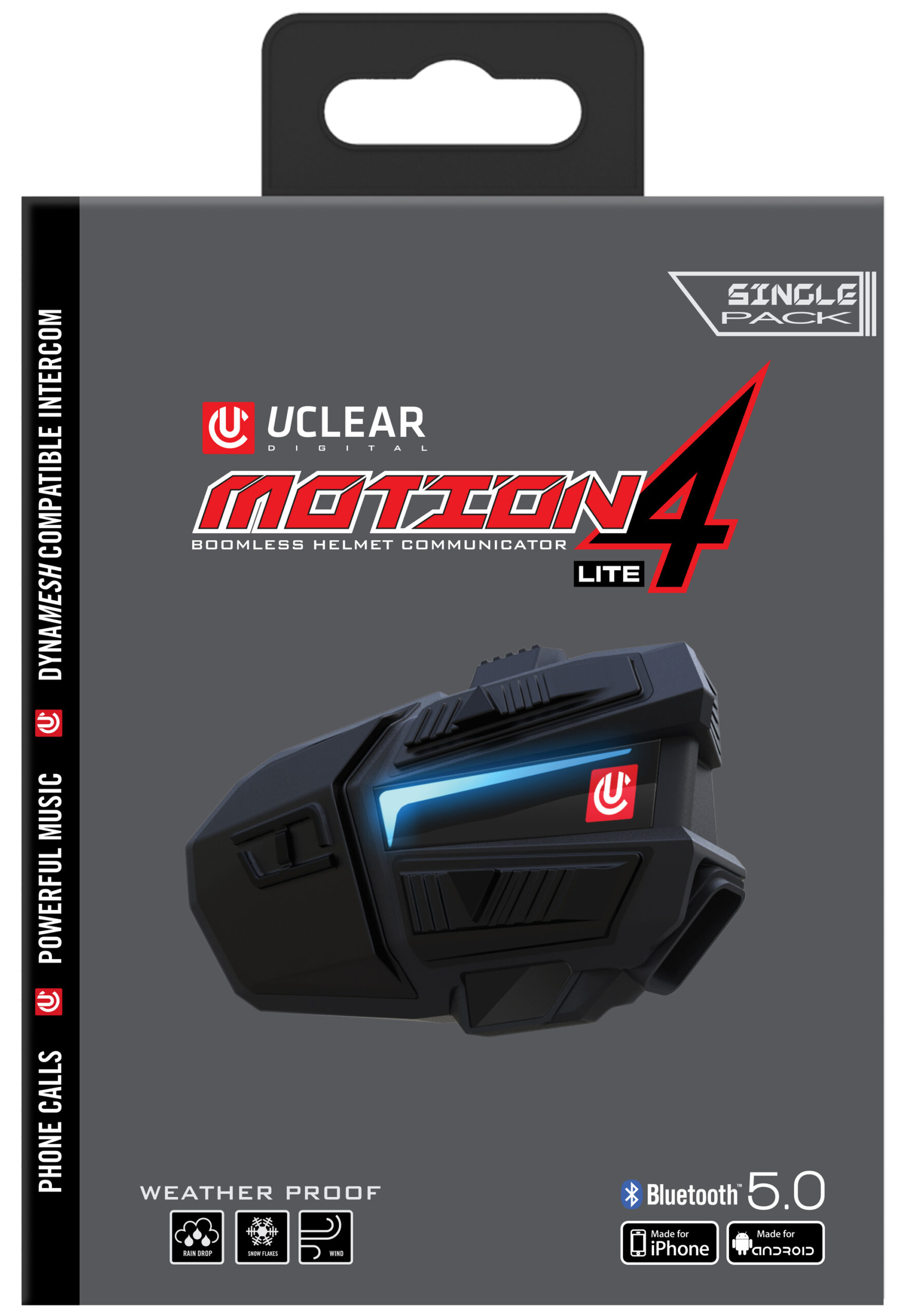 UCLEAR Motion 4 Lite Bluetooth Helmet Communicator - Image 7