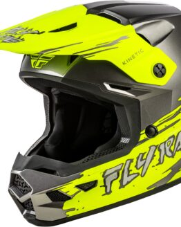 FLY Racing Youth Kinetic Surge Helmet Grey/Hi-Vis YS