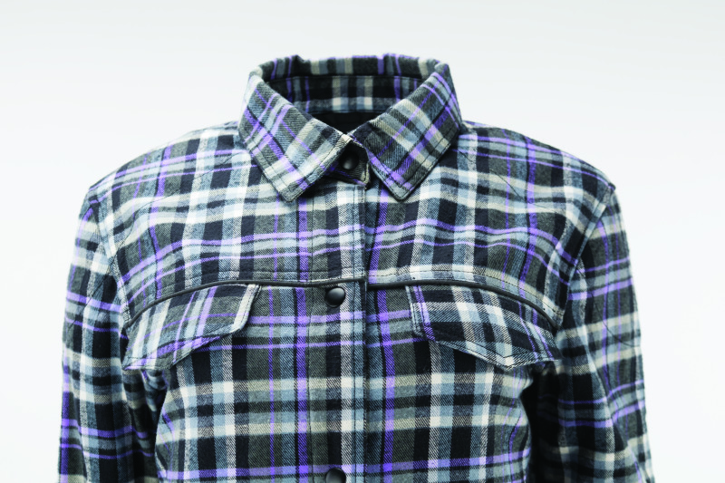 Kuryakyn Cameo Flannel Moto Shirt Black Womens Small - Image 8