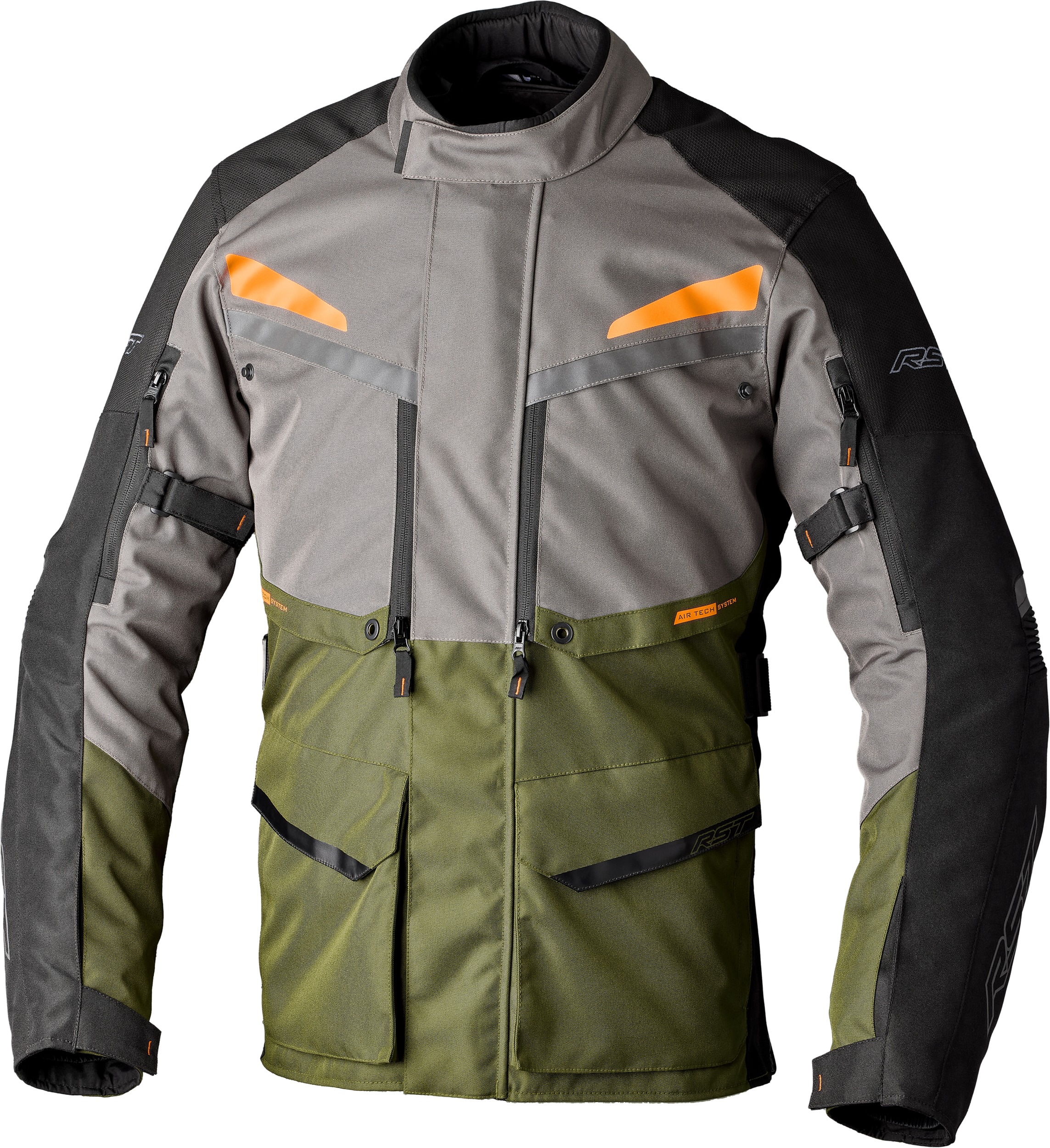 RST Maverick EVO CE Jacket 4XL Khaki/Grey/Orange Textile - Image 3