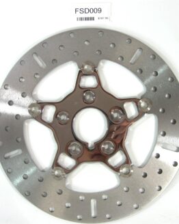 5 Button Floating Brake Rotors - Polished Center Front Set