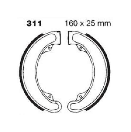 Front Organic Brake Shoes - Image 3