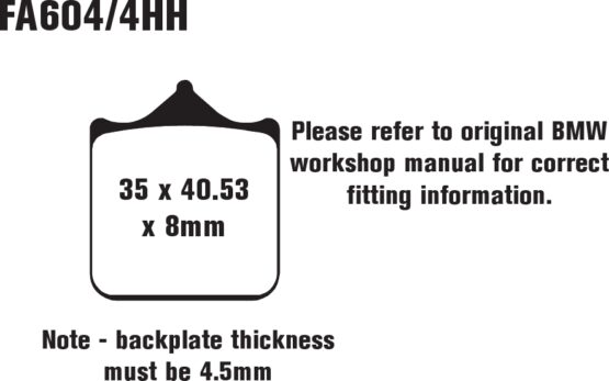 Sintered Double-H Brake Pads - Image 3