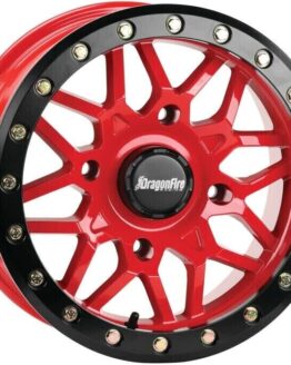 DragonFire Typhon Wheel 15x6 Machined Red 4/137 +40mm