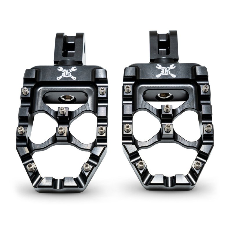 Burly Brand MX-Evolution Passenger Pegs Black For Harley M8 Softail - Image 5