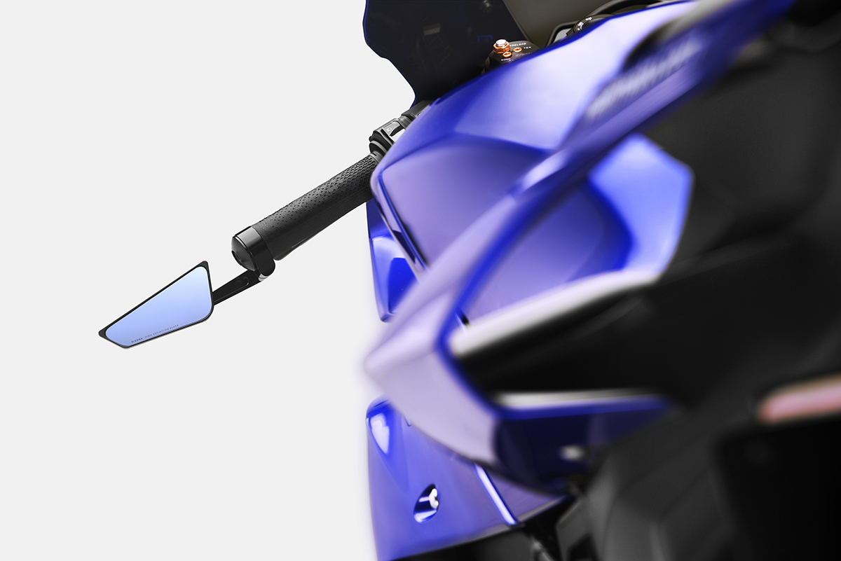 Rizoma Cut Edge Bar End Mirror Universal Right Black - Image 6