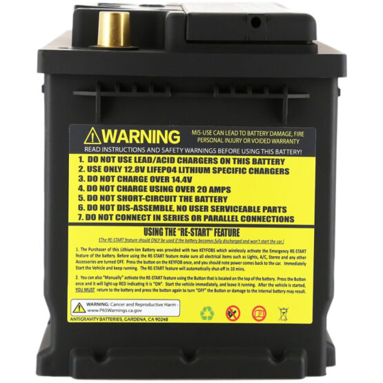 Antigravity H6/Group 48 16V Lithium Racing Car Battery w/ Restart - Image 3