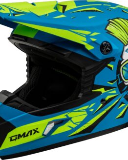 GMAX MX-46Y Unstable Youth Helmet Matte Blue/Green Small