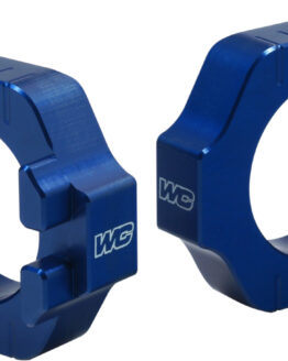 Works Connection Elite Axle Blocks Blue Pair For Yamaha YZ250F YZ450F