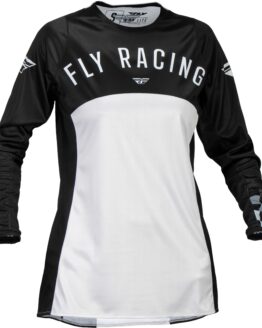 Fly Racing Women's Lite Jersey Black/Light Grey Large