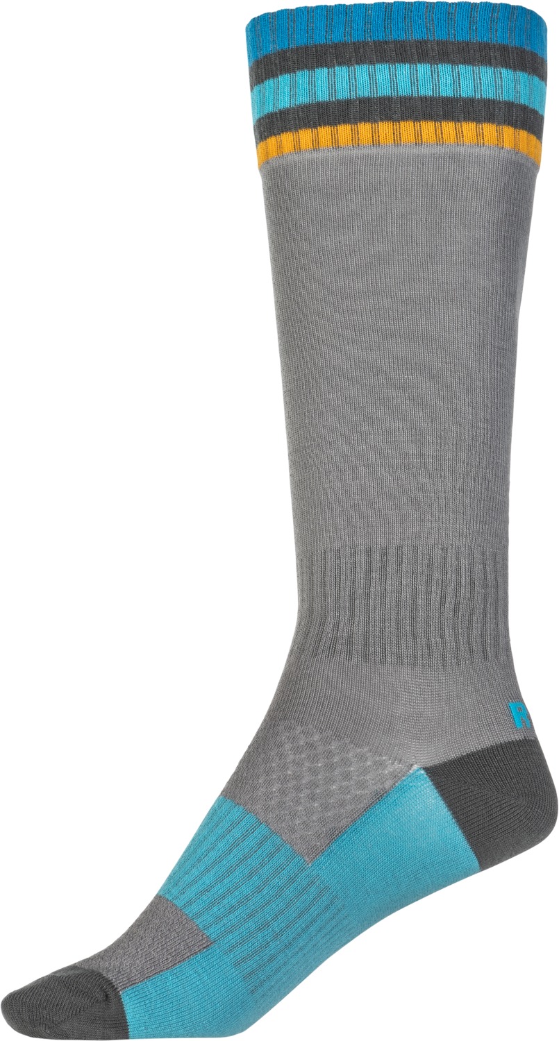 Fly Racing MX Thin Socks Grey LG/XL - Image 3