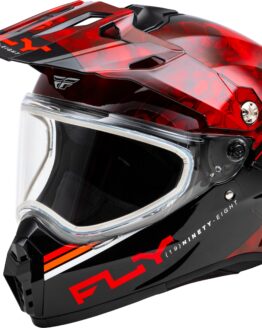 Fly Racing Trekker CW Conceal Helmet Red/Black Large