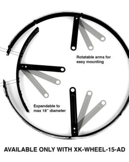 XK Glow Adjustable LED RGB 15In Wheel Ring Light 1pc