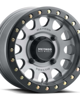 Method MR401 UTV Beadlock Wheel 15x7 5x4.5 Titanium Matte Black Ring