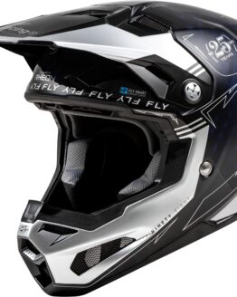 Fly Racing Youth Formula S Carbon Legacy Helmet Navy/Silver Large