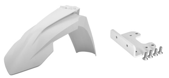 White Front Fender w/ Adaptor Kit