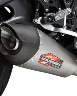 Yoshimura AT2 Slip-On Exhaust Stainless Yamaha MT-07 YZF-R7 2018-2025