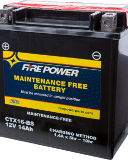 Fire Power CTX16-BS Maintenance Free Sealed Battery Replaces YTX16-BS
