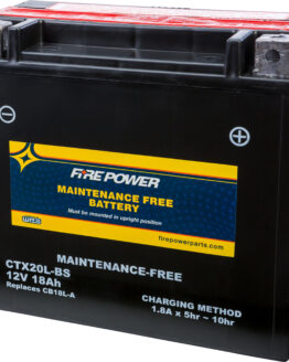 Fire Power CTX20L-BS Maintenance Free Battery Replaces YTX20L-BS