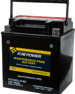 Fire Power CTX30CL-B-BS Maintenance Free Sealed Battery Replaces YB30CL-B