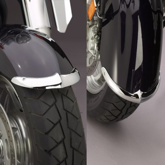 Cast Front Fender Tips; 2-Piece Set