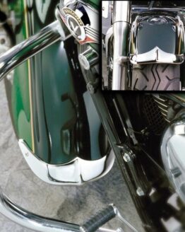 Cast Front Fender Tips; 2-Piece Set