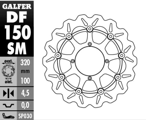 SM Oversized Floating Wave Brake Rotor