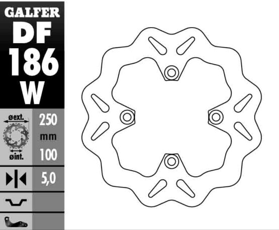 Solid Wave Rear Brake Rotor Disc - Image 2