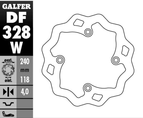 Solid Rear Wave Brake Rotor - Image 2