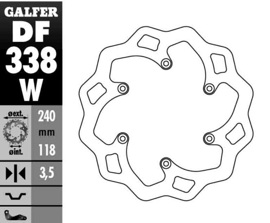 Solid Wave Rear Brake Rotor - Image 2