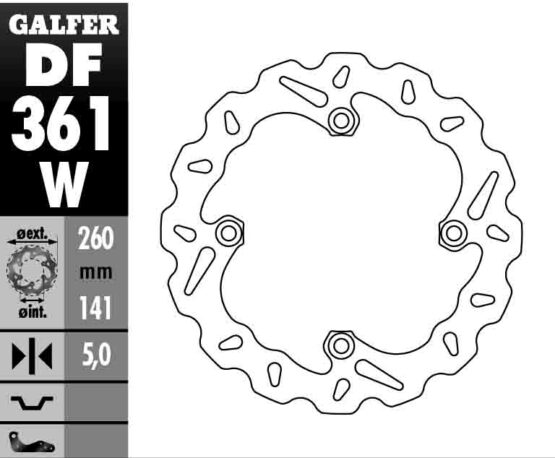 Solid Wave Rear Brake Rotor - Image 2