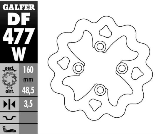 Solid Wave Front Brake Rotor - Image 2