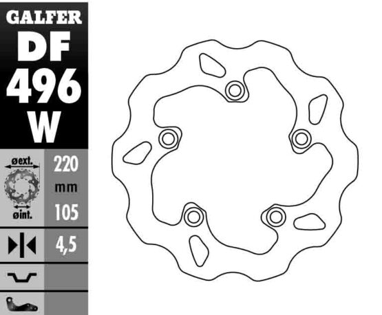 Solid Wave Rear Brake Rotor - Image 4