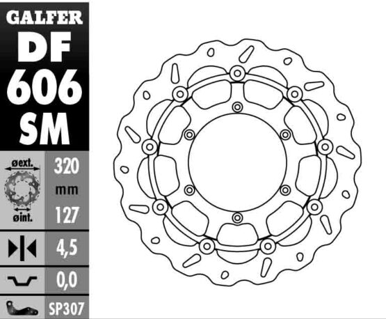 SM Oversized Floating Wave Brake Rotor