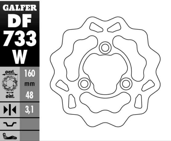 Solid Wave Front Brake Rotor - Image 2