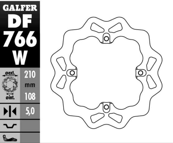 Solid Mount Wave Rear Brake Rotor - Image 2