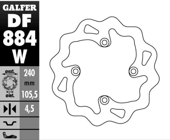 Solid Wave Rear Brake Rotor - Image 2