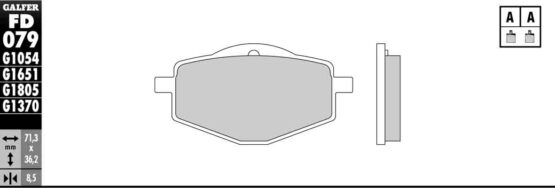 Semi-Metallic Compound Brake Pads