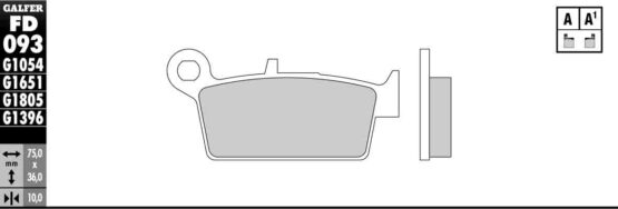 Semi-Metallic Compound Rear Brake Pads - Image 2