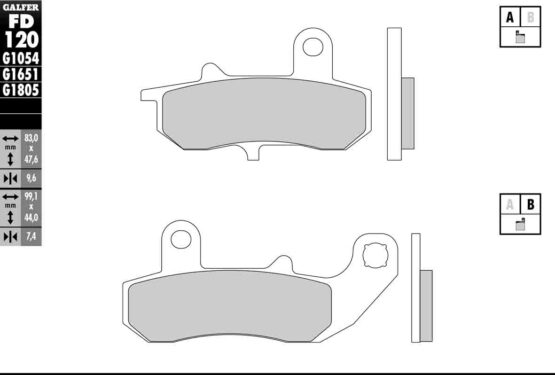 Semi-Metallic Compound Brake Pads