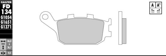 Semi-Metallic Compound Rear Brake Pads - Image 2